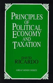 Principles of political economy and taxation