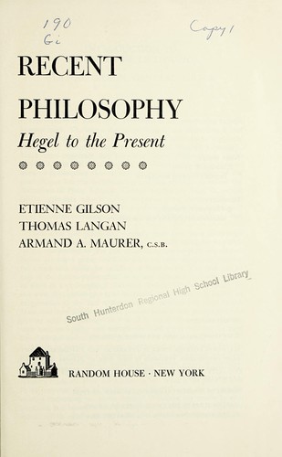 Recent philosophy