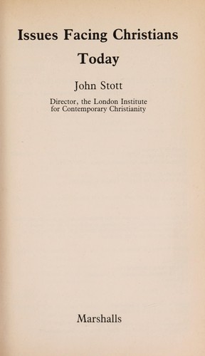 Issues facing Christians today