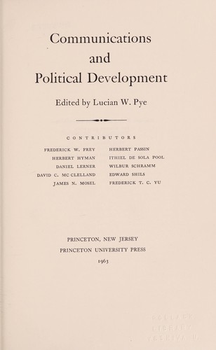 Communications and Political Development (Studies in Political Development)