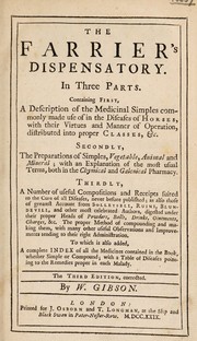 The farrier's dispensatory in three parts