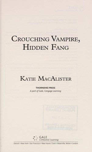 Crouching vampire, hidden fang