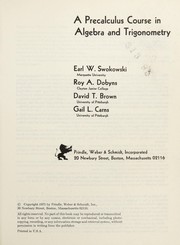 A Precalculus course in algebra and trigonometry