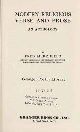 Modern religious verse and prose