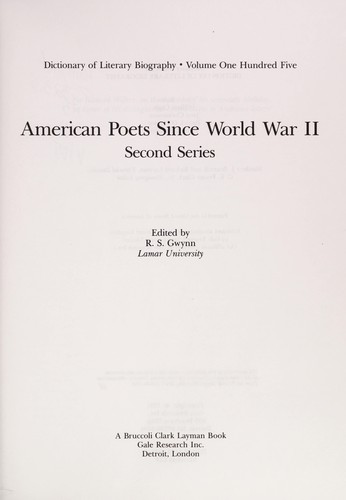 American poets since World War II