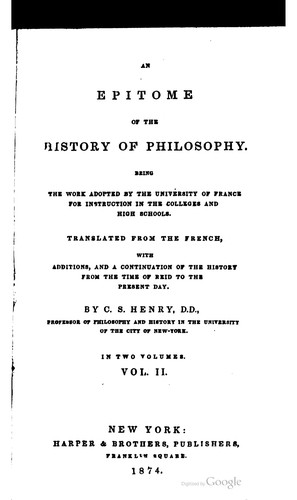Epitome of the history of philosophy