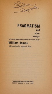 Pragmatism and Other Essays