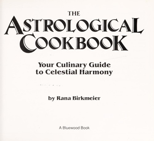 The Astrological Cookbook