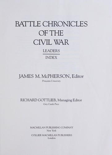 Battle chronicles of the Civil War