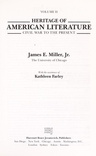 Heritage of American literature