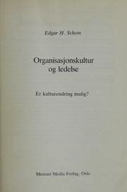 Organisasjonskultur og ledelse