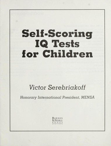 Self-scoring IQ tests for children