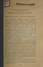 Educational value of bird-study