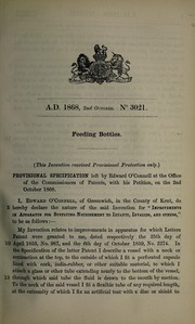 Specification of Edward O'Connell