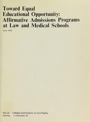 Toward equal educational opportunity