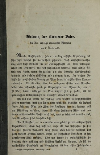 Walwein, der abenteuer vater