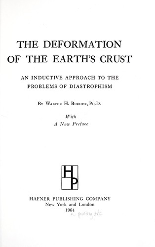 The deformation of the earth's crust