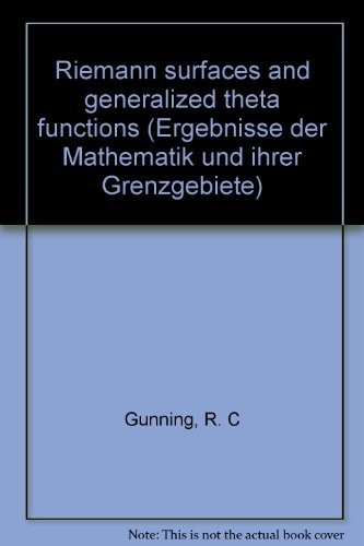 Riemann surfaces and generalized theta functions