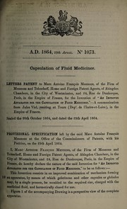 Specification of Marc Antoine François Mannons
