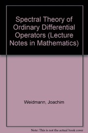 Spectral theory of ordinary differential operators