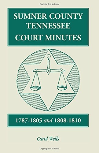 Sumner County, Tennessee, court minutes, 1787-1805 and 1808-1810