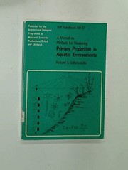 A manual on methods for measuring primary production in aquatic environments