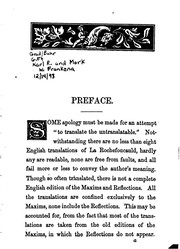 Reflections, Or, Sentences and Moral Maxims,