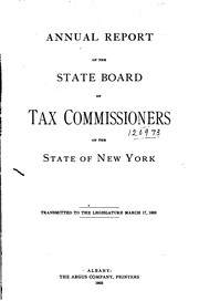 Annual Report of the State Board of Tax Commissioners of the State of New York