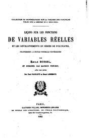 Leçons sur les fonctions de variables réelles et les développements en ...