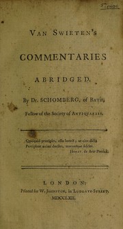 Van Swieten's Commentaries abridged