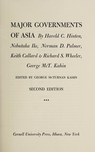 Major governments of Asia