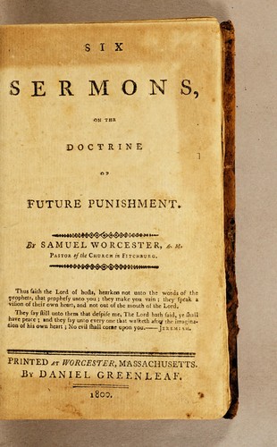 Six sermons, on the doctrine of future punishment