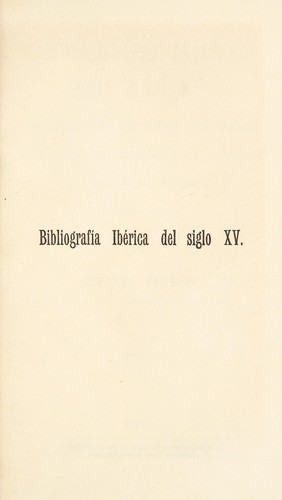 Bibliografía ibérica del siglo XV