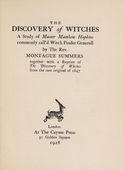 The discovery of witches