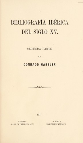 Bibliografía ibérica del siglo XV