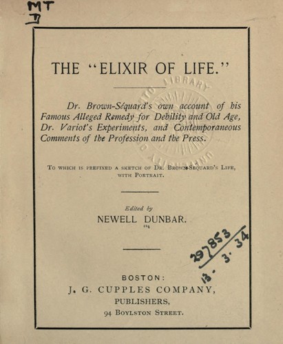 The "elixir of life."