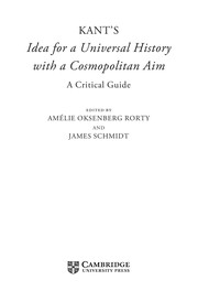 Kant's Idea for a universal history with a cosmopolitan aim