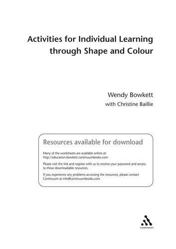 Activities for individual learning through shape and colour