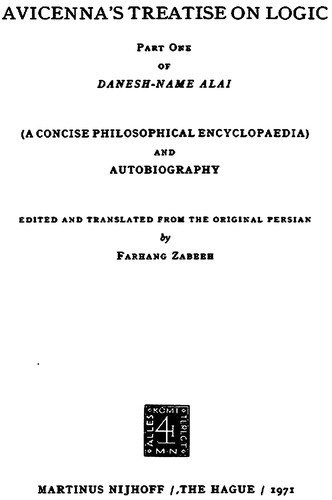 Avicenna's treatise on logic