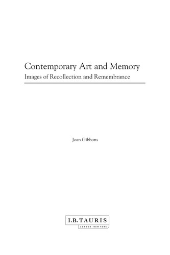 Contemporary art and memory : [ebook]
