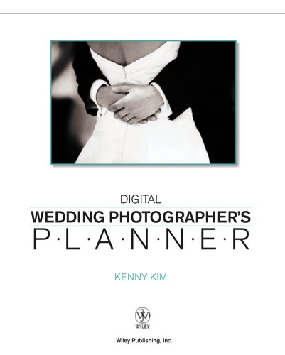 Digital wedding photographer's planner