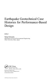 Earthquake geotechnical case histories for performance-based design