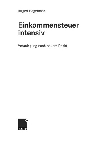 Einkommensteuer intensiv