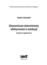 Ekonomiczne determinanty efektywności w edukacji