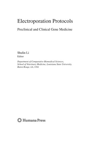 Electroporation protocols