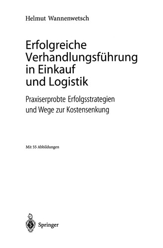 Erfolgreiche Verhandlungsführung in Einkauf und Logistik