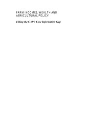 Farm incomes, wealth and agricultural policy