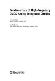 Fundamentals of high-frequency CMOS analog integrated circuits