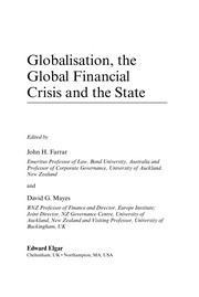 Globalisation, the global financial crisis and the state