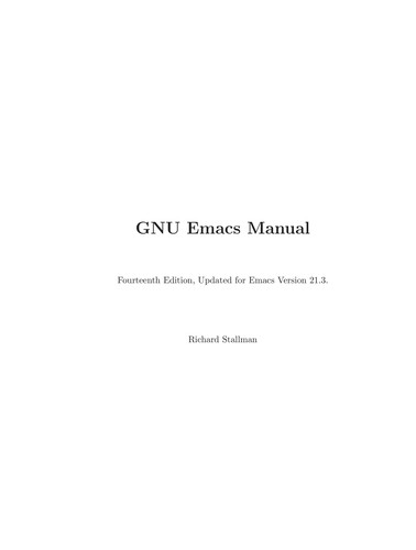 GNU Emacs manual
